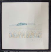 ' 'Suffolk Landscape', Crayon Signed, The New Academy Gallery label verso. Anthony Yates RBA (b.