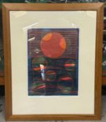 Abstract Mono Screenprint, Requescence 61 Signed. Anita Ford (1948-2018) British. Limited edition