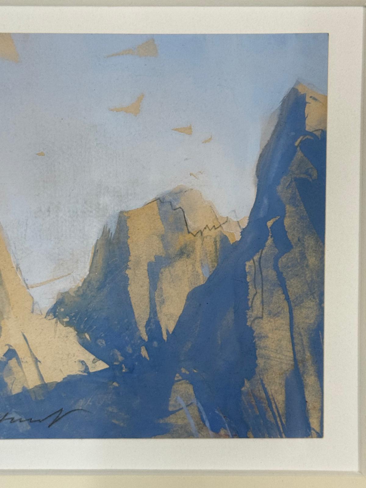 Dolomite Pinacles, Watercolour Signed and inscribed verso Christmas 1912. Cecil Arthur Hunt VPRWS - Image 3 of 4