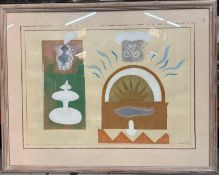 Abstract Sundial, Mixed Media Signed and dated '86. Martin Nash (b.1955) British. His commissions