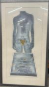 Torso Metal Relief Collage Signed. John French (b.?) American. Based in Cape Cod, French is most