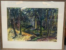 'Forest', Watercolour The Royal Institue of Painters in Watercolour (back label), 12 Guineas. Isobel