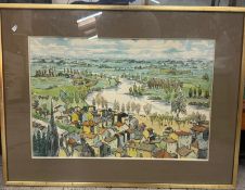 Italian Landscape, Pen & Watercolour Signed. Sydney Arrobus (1901-1990) British. His work is held in