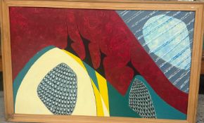 Estuary IV, Oil Signed verso. Stan Cooper (2015-2010) British. Suffolk based, his abstract