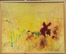 Abstract Oil Signed and label verso. Anthony Egan (1920-2003) British. Egan was a Suffolk based