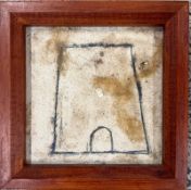 'Lime Klin', Mixed Media Oil, Paint, Chalk, Pigment and Wool. Gordon Senior MRSS (b1942) British.