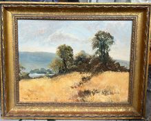 In the Exe Valley, Devon, Oil Signed and dated '82. Peter L Oliver (1927-2006) British. His work