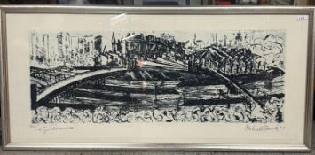 ' 'City Dance', Ltd Ed Etching 2/25 Signed and dated '87. Gallery Label verso. Belinda Channer (b.