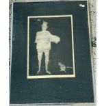 'The Performer', Mono etching Signed and dated '51. Richard Beer (1928-2017) British. 39x52