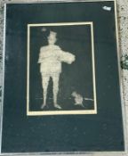 'The Performer', Mono etching Signed and dated '51. Richard Beer (1928-2017) British. 39x52