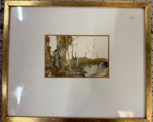 Abstract Landscape, Watercolour Signed. Cecil Arthur Hunt VPRWS RBA (1873-1965) British. His work is