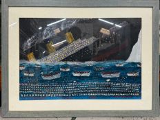 Titanic, Oil Signed and dated 2012. Insribed verso. Sarah Hammond (b.?) British. Her commissions