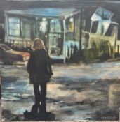 Trailer Park, Oil (from 8th Mile) Signed and dated verso 2005. Frances Cockburn (b.1961)