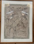 Large mixed media Inscibed verso. Gordon Senior MRSS (b1942) British. His work concerns man’s