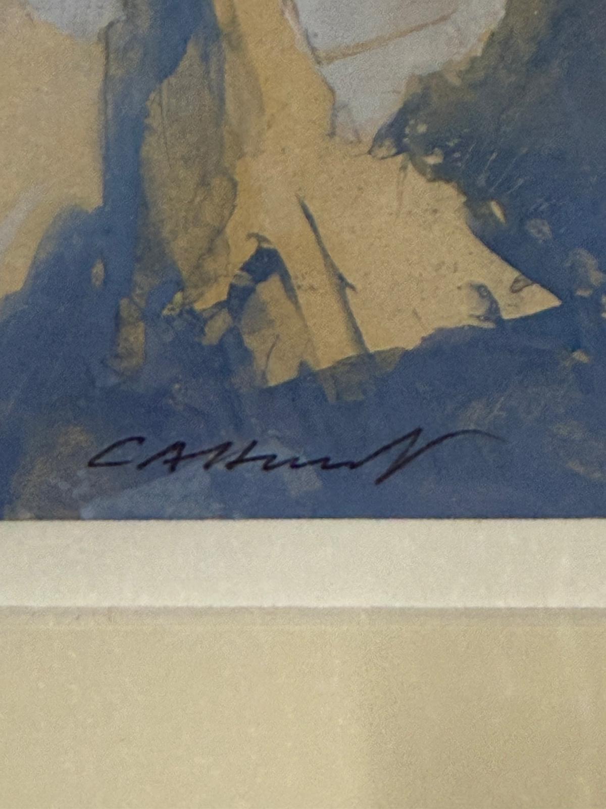 Dolomite Pinacles, Watercolour Signed and inscribed verso Christmas 1912. Cecil Arthur Hunt VPRWS - Image 2 of 4