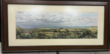 Cardigan Bay Landscape Oil 'Signed. Scene depicts: ' ... from Abersoch looking out over Cardigan Bay