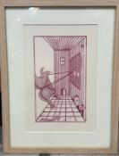 1972 Lithograph, 'Jenseits der Malerai' Inscribed verso. Max Ernst, German 1891-1976, was a key