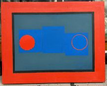 North Sound, Abstract Acrylic Signed and dated verso '97. Richard Ballinger (b1957) British.