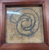 'Horn', Mixed Media Oil, Paint, Straw and Pigment. Gordon Senior MRSS (b1942) British. His work