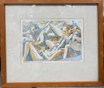 'Stephanie & the Elders', Watercolour Signed and Dated Verso '91. Steven Cairney (b.1957) British.