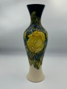 A Moorcroft Pottery 'Marechal Niel' vase shape 92/12 marked Trial and signed DS and CS to base