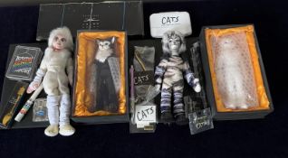 Musical memorabilia to include dolls and stationery from Cats. Two of the dolls being Shiki