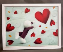 A Doug Hyde Limited Edition print signed bottom right 95/95 'Hold on to Love' Framed size 79cm x