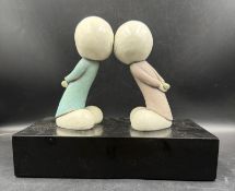 Doug Hyde Limited Edition Cold Cast porcelain sculpture 'First Date' signed