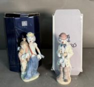 Two Lladro figures of clowns