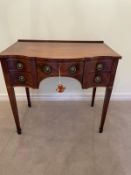 George III mahogany dressing table with fitted mirror
