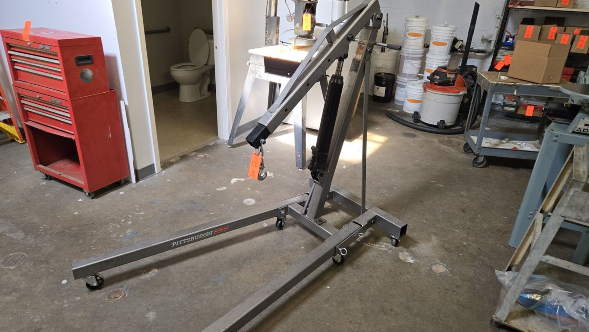 Pittsburgh Automotive 2-Ton Cap. Portable Folding Engine Crane, S/N: 360272050; 90-3/4 in. Max. - Image 2 of 5