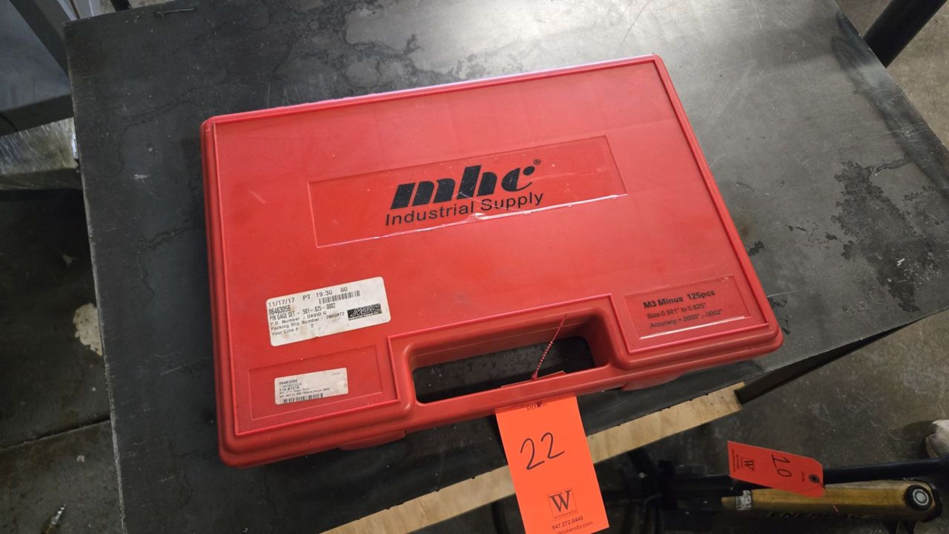 Lot - MHC Industrial Supply M3 Minus Plug Gage Set; Size: 0.501 in. to 0.625 in., with Case - Image 2 of 4