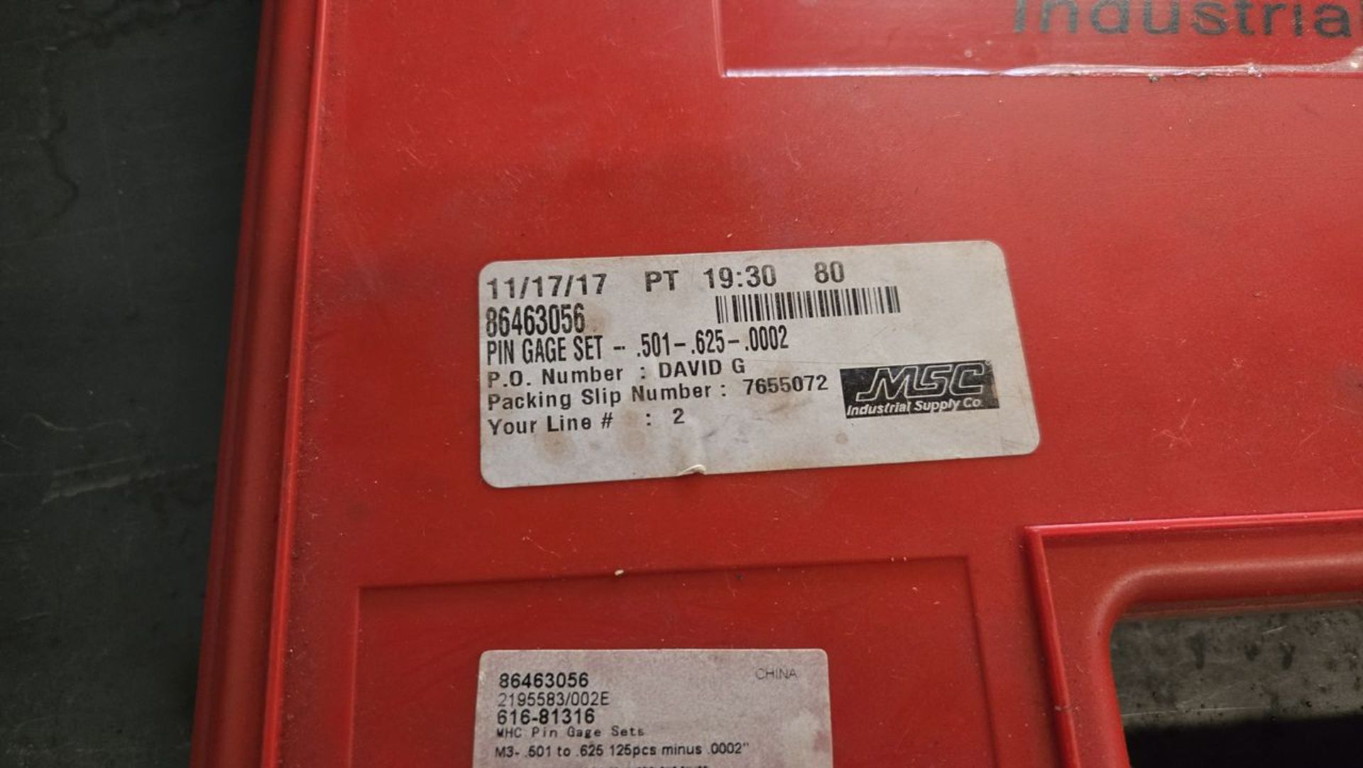 Lot - MHC Industrial Supply M3 Minus Plug Gage Set; Size: 0.501 in. to 0.625 in., with Case - Image 3 of 4
