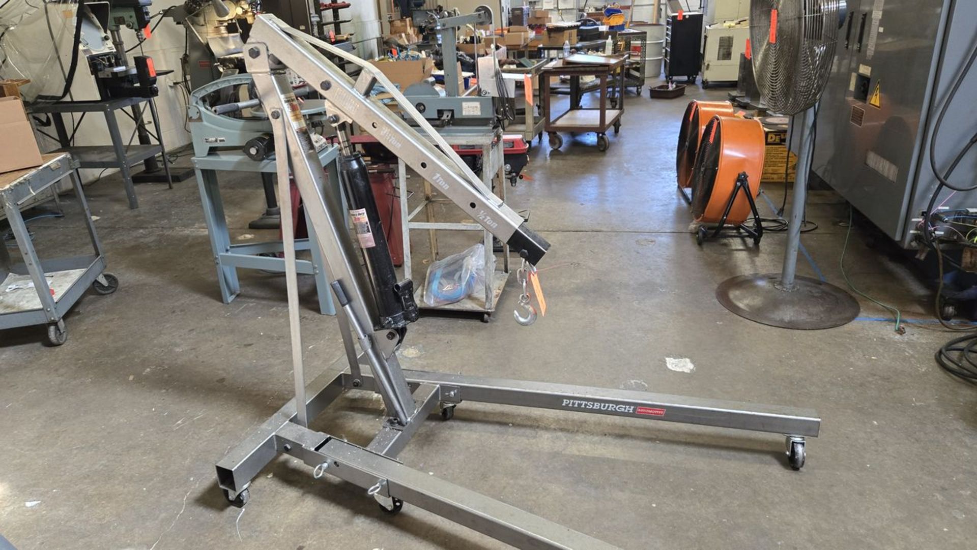 Pittsburgh Automotive 2-Ton Cap. Portable Folding Engine Crane, S/N: 360272050; 90-3/4 in. Max.