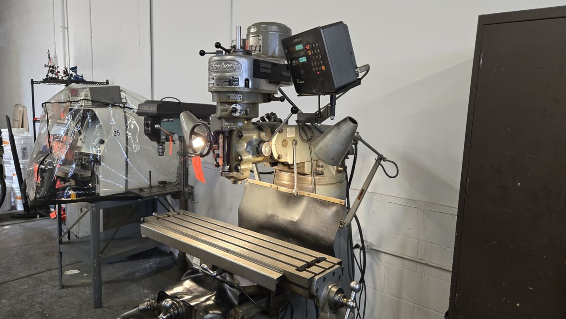 Bridgeport 1-HP Vertical Milling Machine, S/N: 12BR199677; with Heidenhain 2-Axis Digital Read-