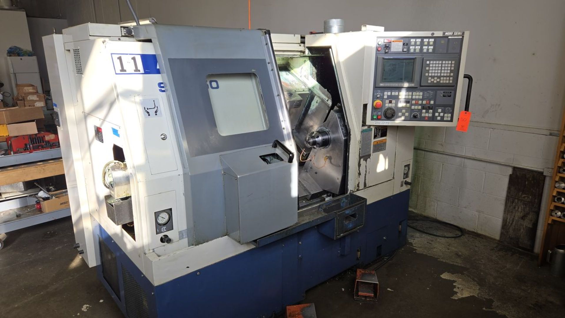 Mori Seiki Model SL-150SMC Twin Spindle CNC Lathe, S/N: 384 (1996); with Mori Seike MSC-518 CNC - Image 2 of 19