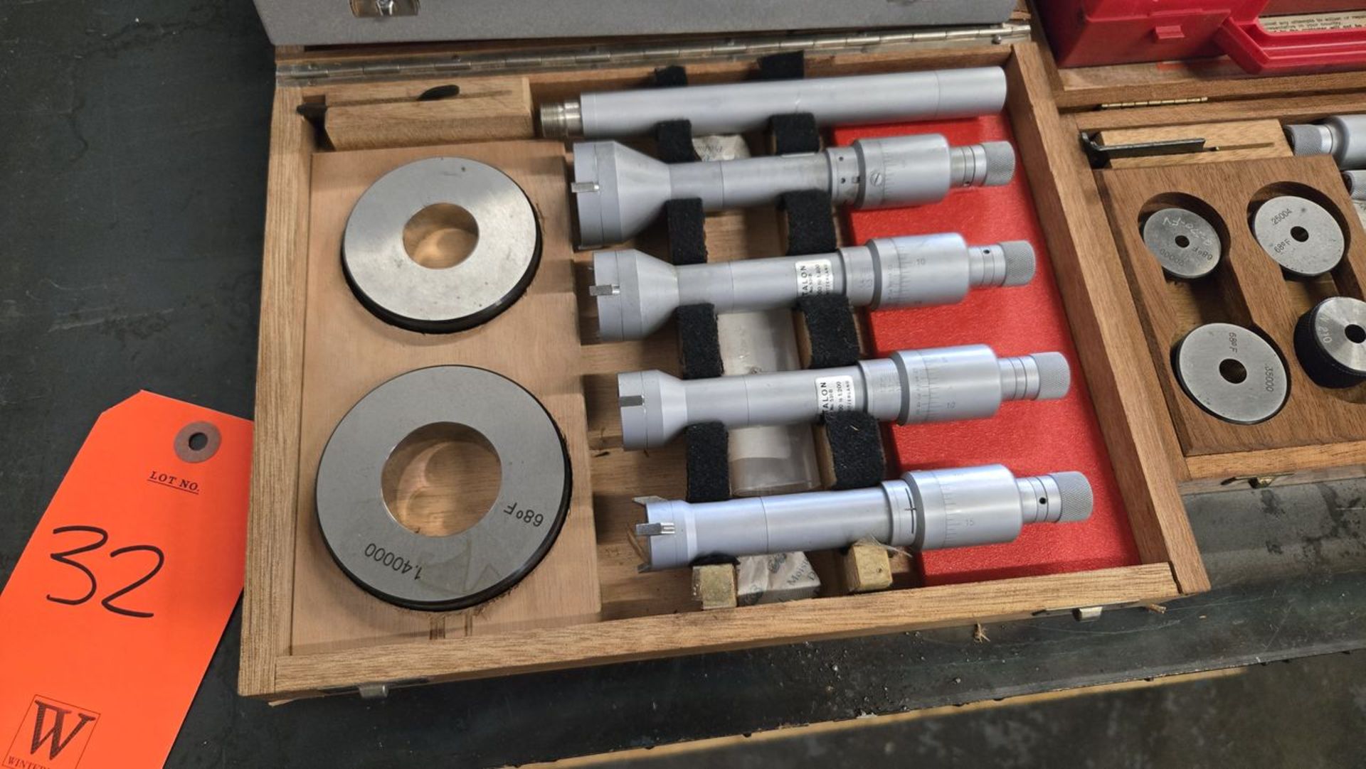 Lot – Etalon I.D. Micrometers; with Related Setting Standards and Masters, Cases - Image 2 of 6