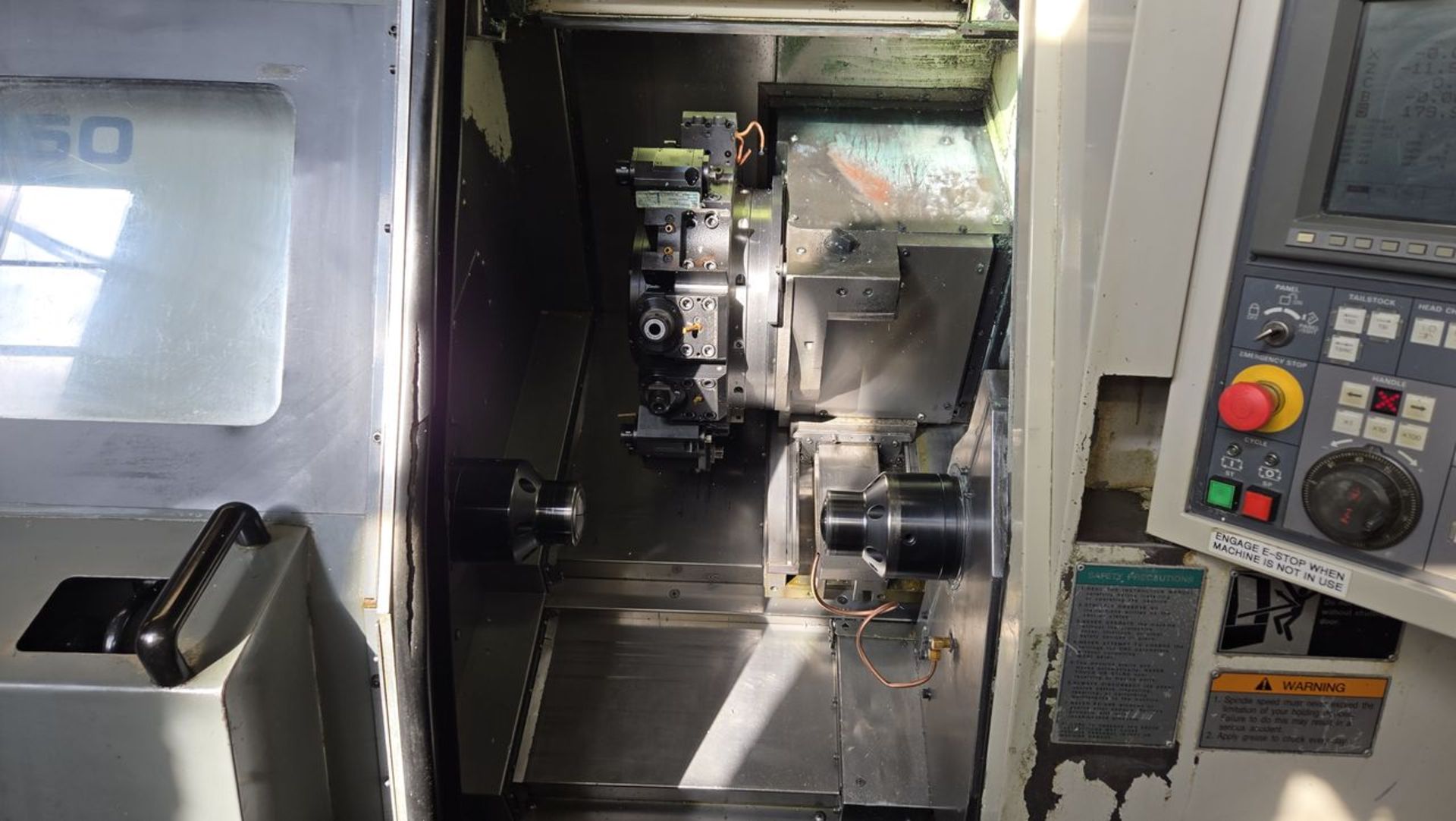 Mori Seiki Model SL-150SMC Twin Spindle CNC Lathe, S/N: 384 (1996); with Mori Seike MSC-518 CNC - Image 5 of 19