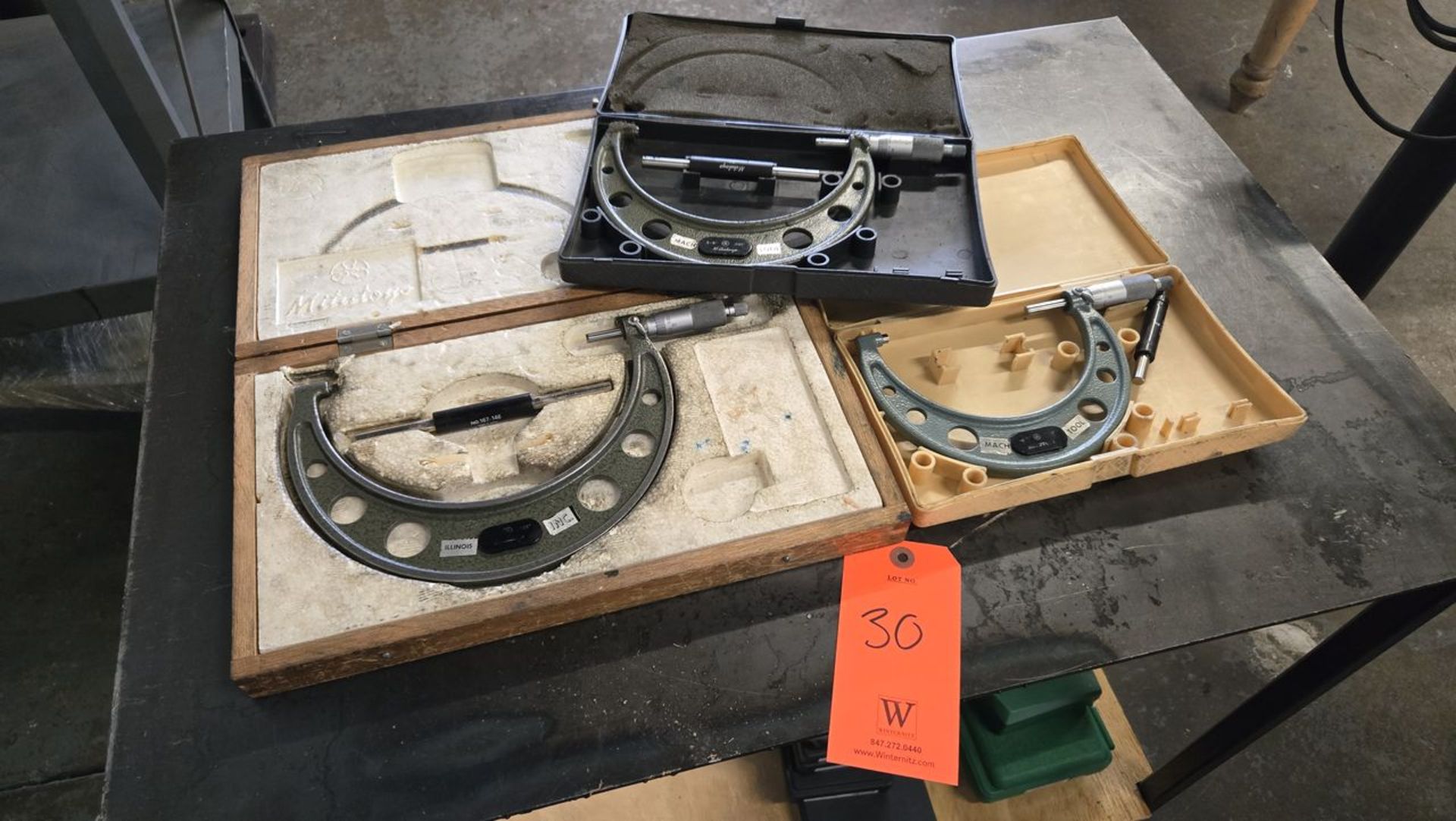 Lot – (3) Mitutoyo Micrometers; with Cases