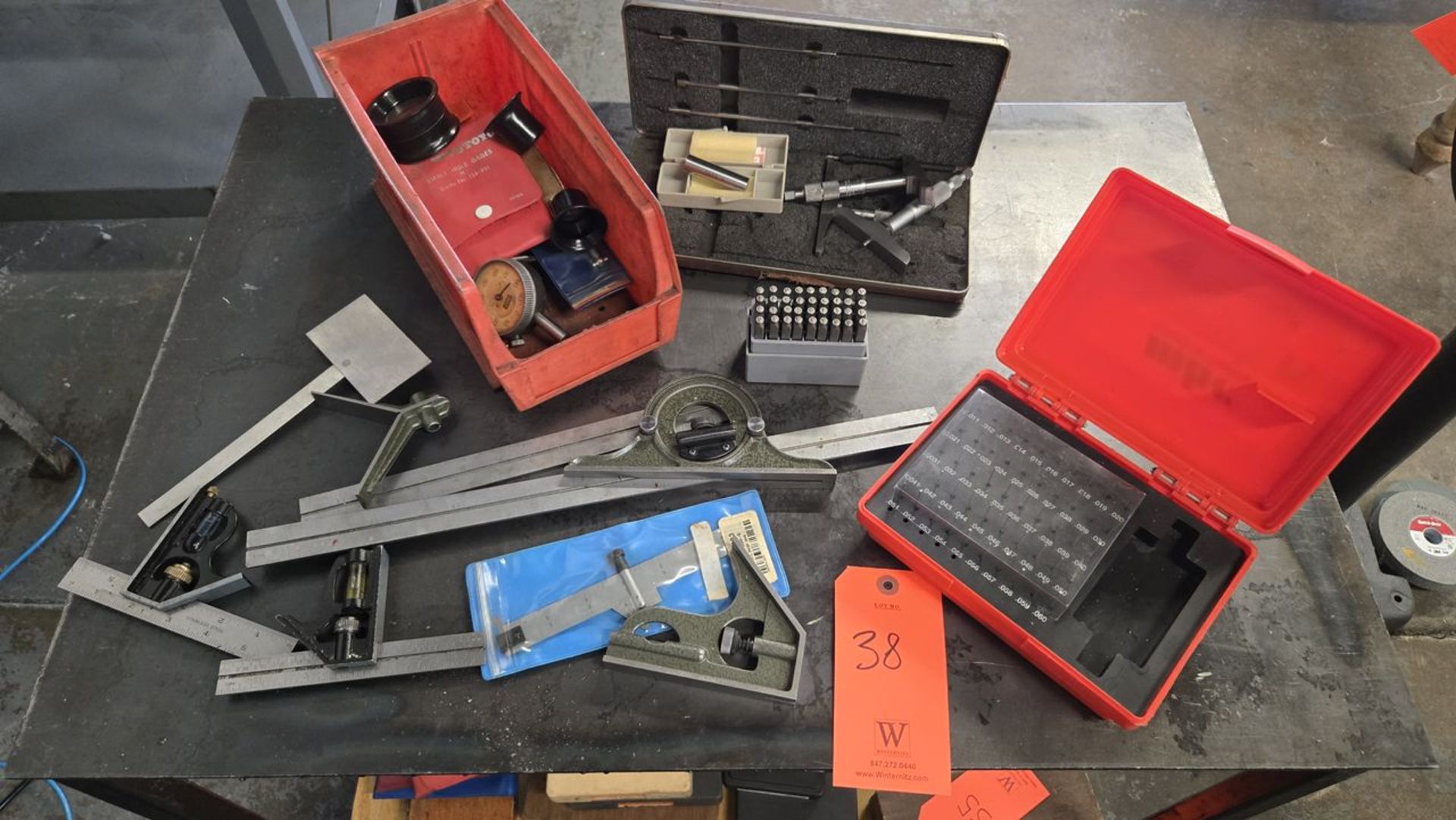 Lot – Miscellaneous Inspection Equipment, Consisting of: Pin Gages, Letter & Number Stamps, Depth