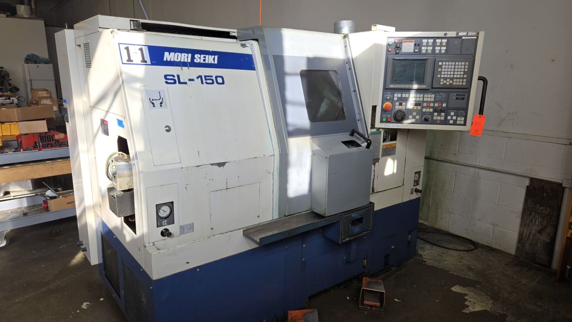 Mori Seiki Model SL-150SMC Twin Spindle CNC Lathe, S/N: 384 (1996); with Mori Seike MSC-518 CNC - Image 3 of 19