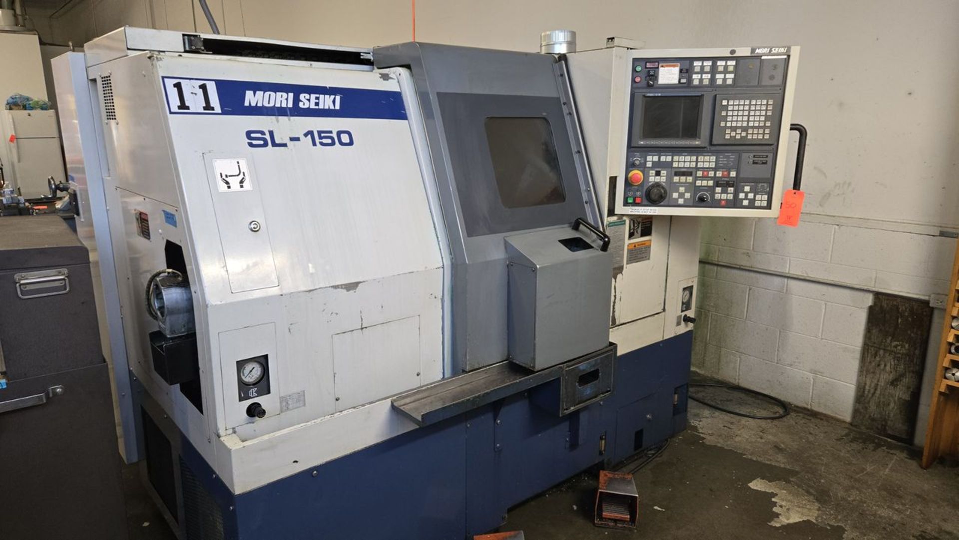 Mori Seiki Model SL-150SMC Twin Spindle CNC Lathe, S/N: 384 (1996); with Mori Seike MSC-518 CNC