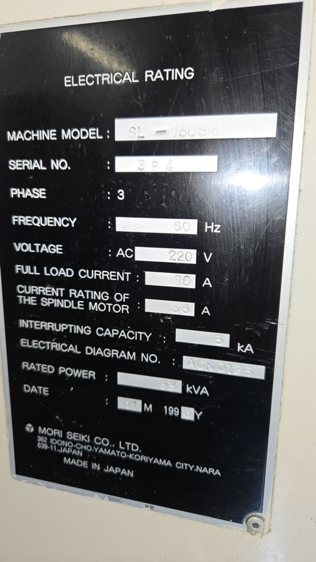 Mori Seiki Model SL-150SMC Twin Spindle CNC Lathe, S/N: 384 (1996); with Mori Seike MSC-518 CNC - Image 11 of 19