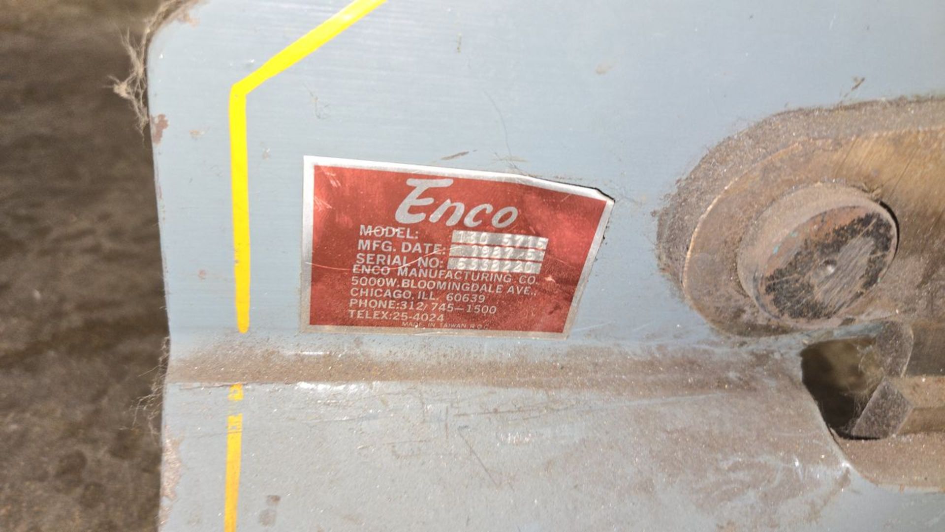 Enco Model 130 5715 Bench-Top Manual Shear, S/N: 5338220; - Image 3 of 3