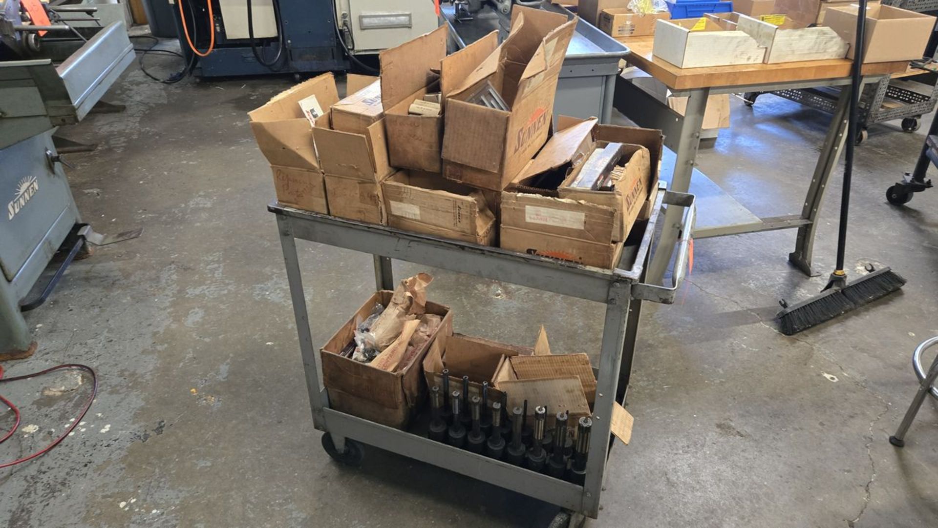 Lot - Large Assortment of Sunnen Hone Tooling; with Portable Cart