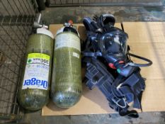 Drager PSS 7000 Self Contained Breathing Apparatus w/ 2 x Drager 300 Bar Air Cylinders