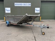 Seastrike 16ft Heavy Duty LANDING CRAFT Flat Bottom Aluminium Workboat with trailer.