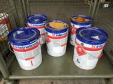 5 x Akzonobel International, Interspeed Black 6400 MARINE ANTI FOULING PAINT