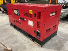 New Unissued 2023 GF 3 -120 113 KVA Diesel Generator 400/230 Volt 50 CPS 3 Phase and Single Phase.