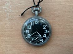 Waltham 9 Jewel 0552 Royal Navy Non Lum Deck Watch Issued to Nuclear Submarines, Nato Marks